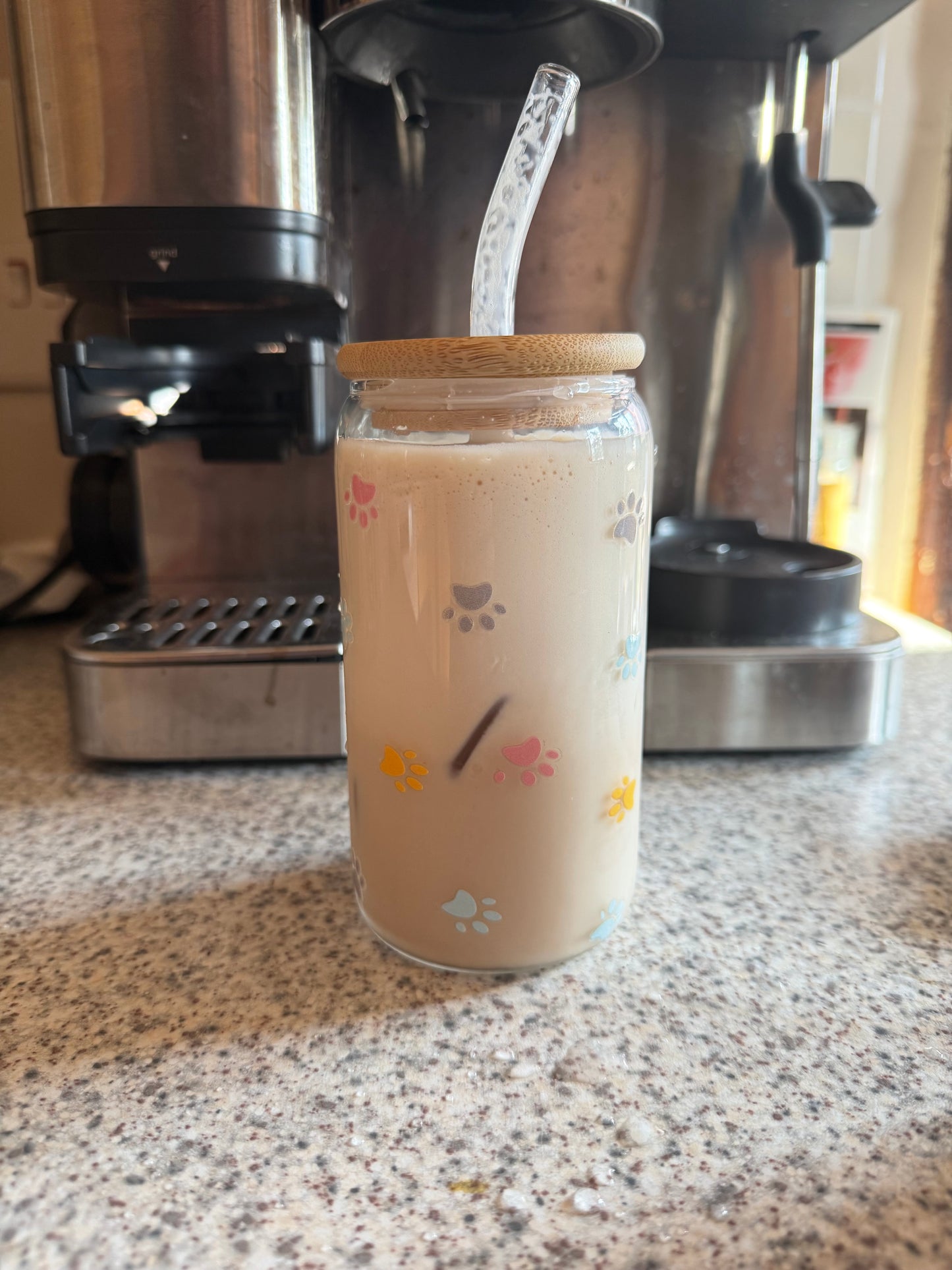 Mini paw prints cold cup