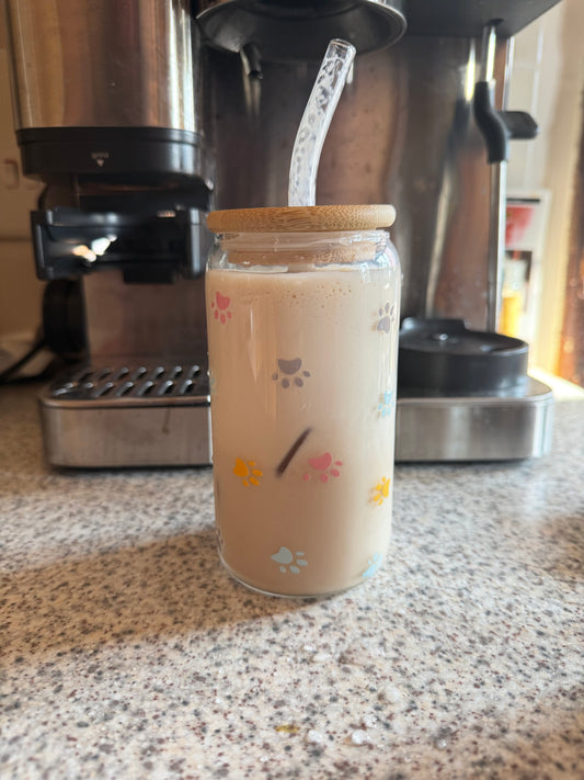 Mini paw prints cold cup