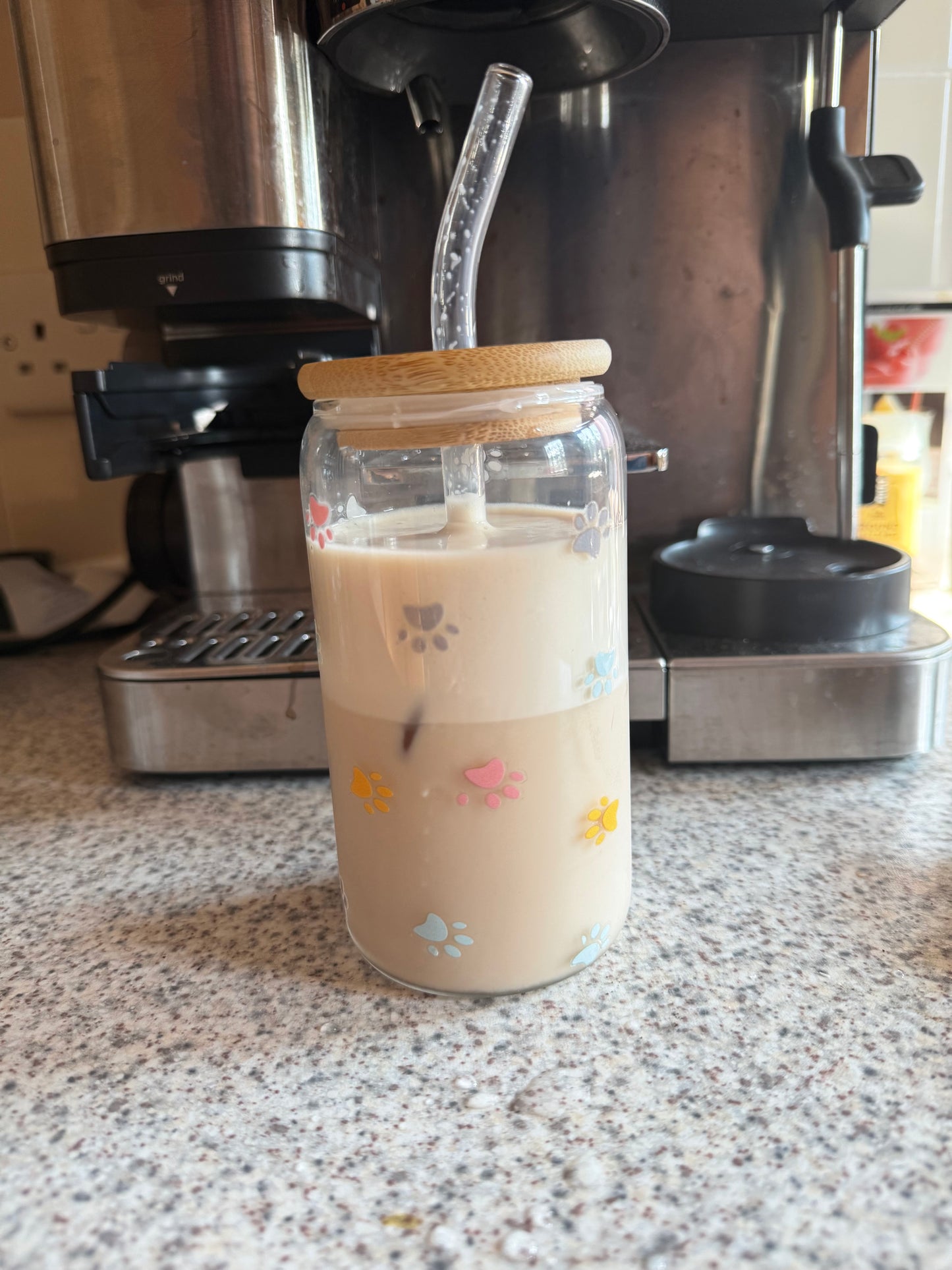 Mini paw prints cold cup
