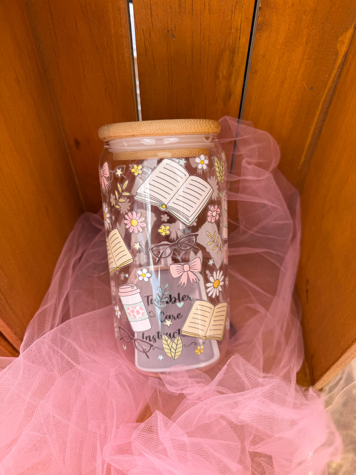 Books Aesthetic Iced Coffee Cup