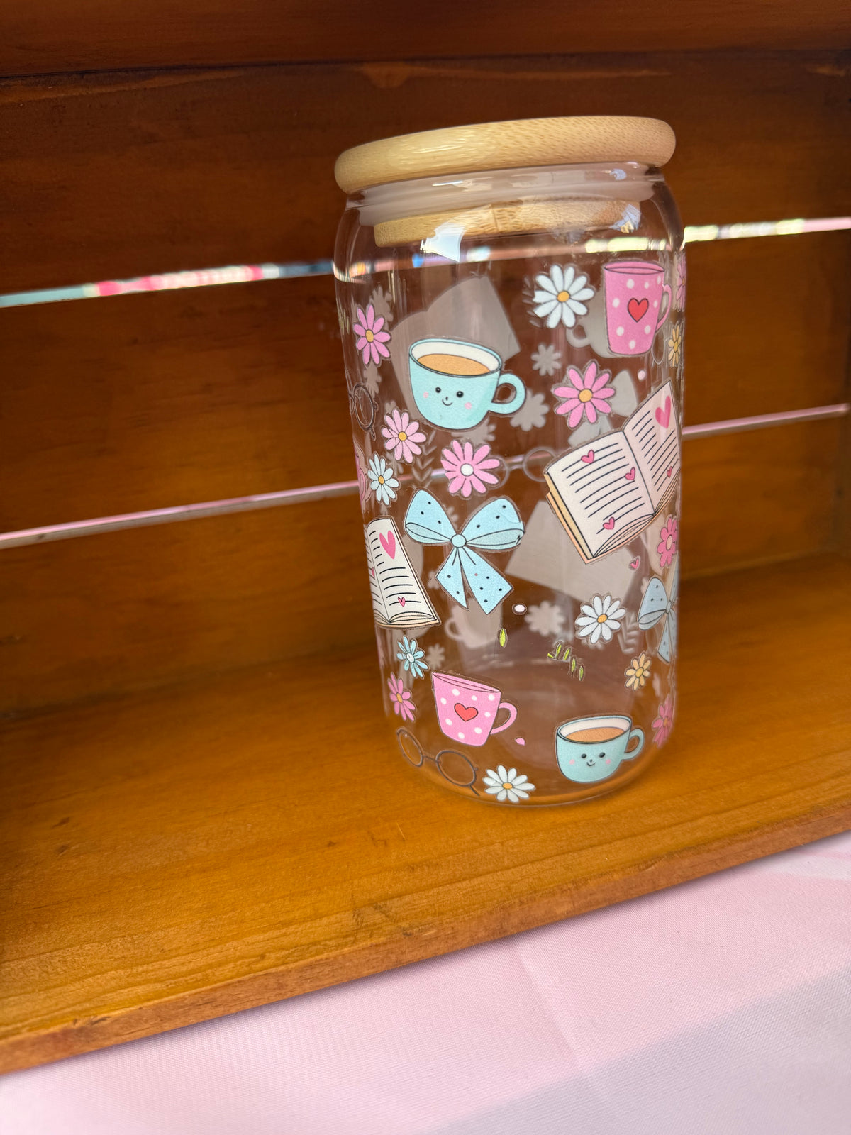 Books and Coffee Iced coffee cup