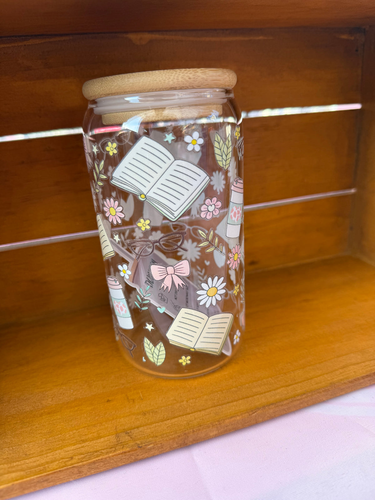 Books Aesthetic Iced Coffee Cup