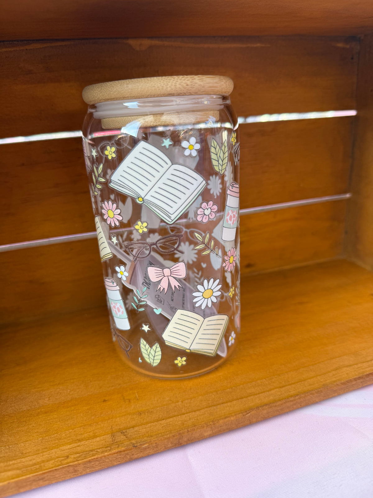 Books Aesthetic Iced Coffee Cup