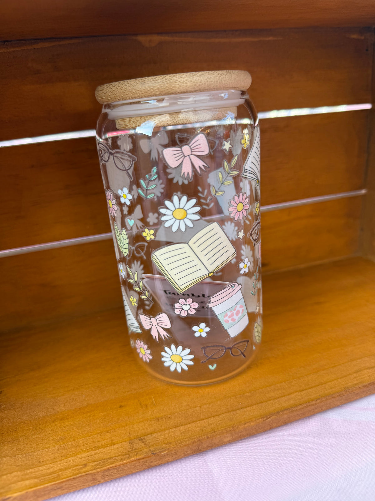 Books Aesthetic Iced Coffee Cup