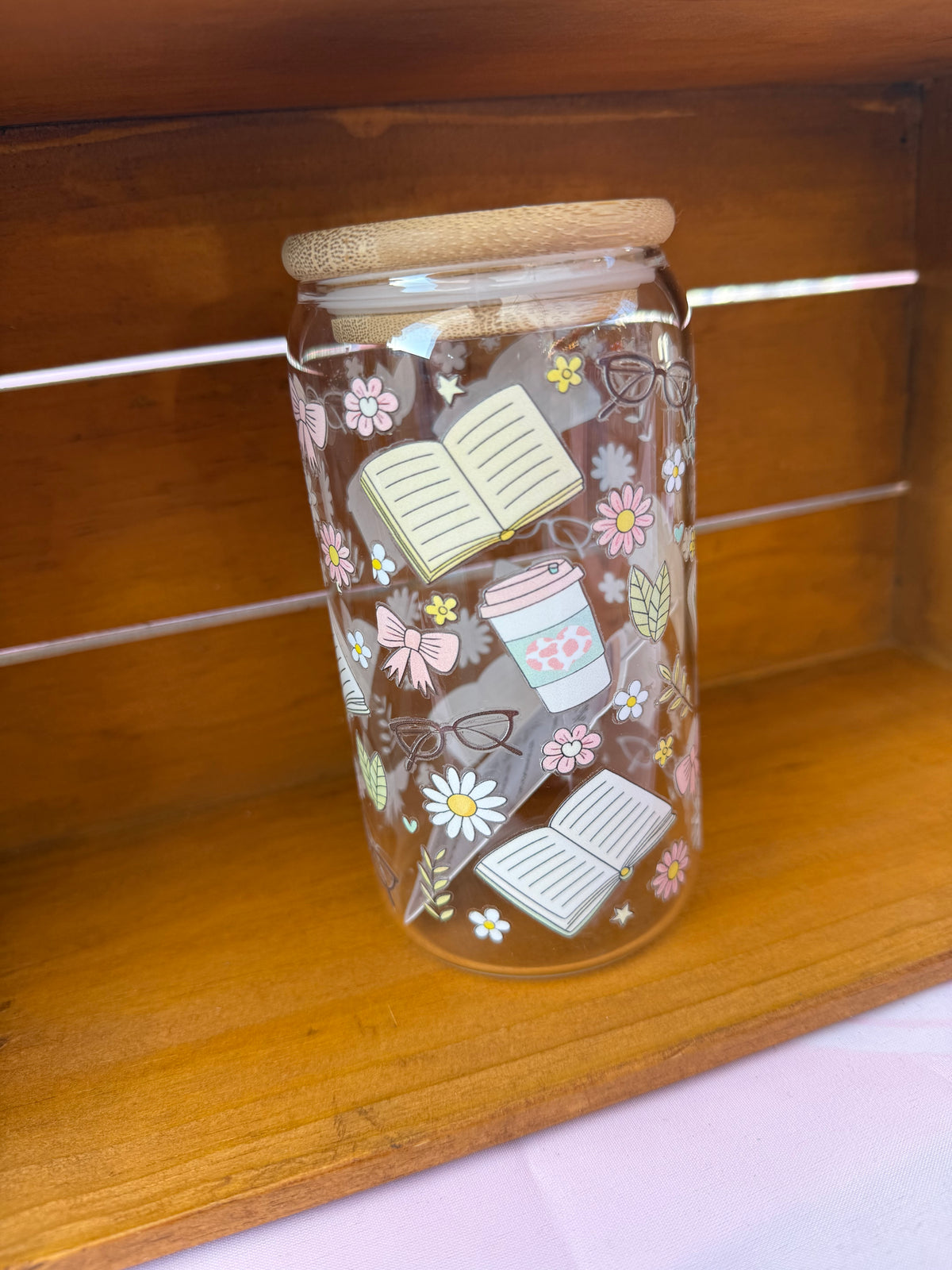 Books Aesthetic Iced Coffee Cup