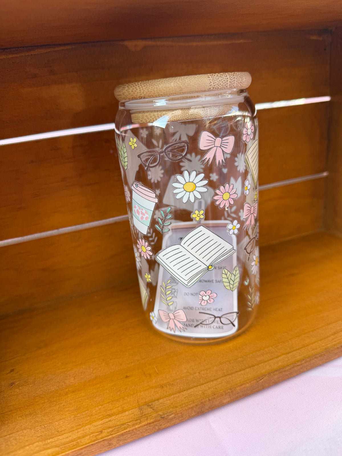 Books Aesthetic Iced Coffee Cup