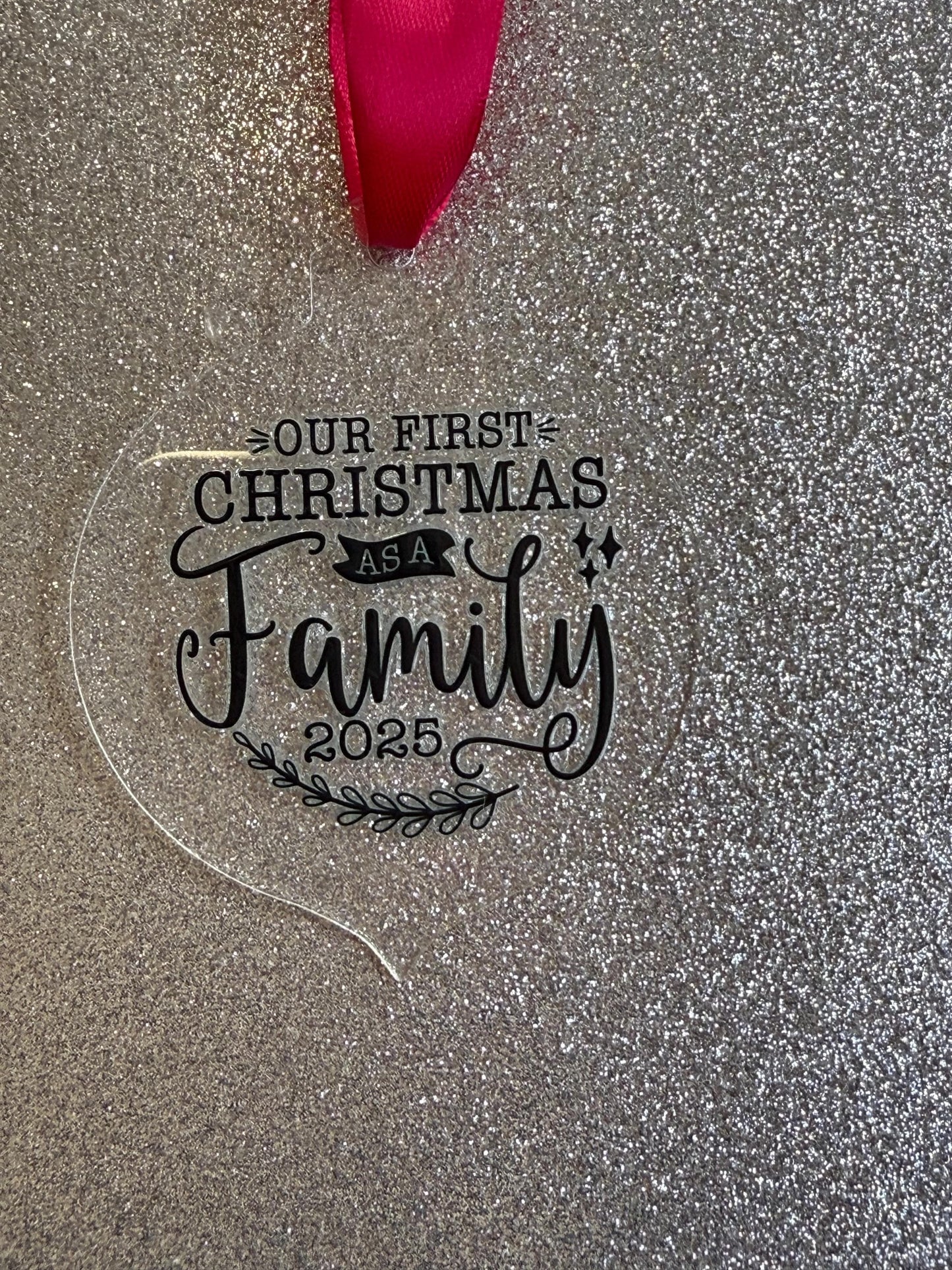 First Christmas as a Family Tree Decoration – Family Christmas –  Gift – Personalised 2025 Keepsake - couples gift