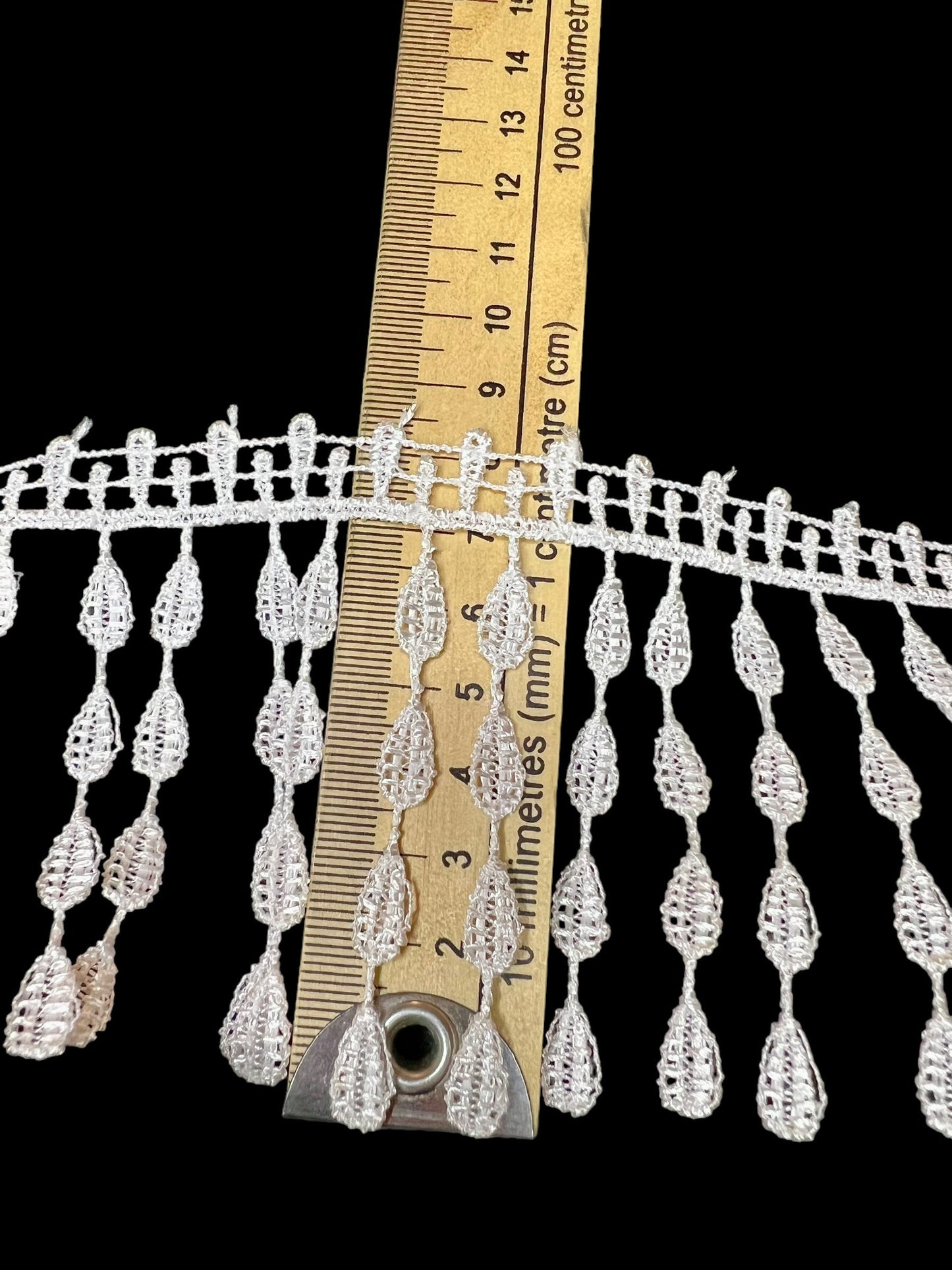 Antique Lace Edge – Perfect for Sewing, Embellishments, Crafting, and Home Decor – Delicate Floral Design White Wedding droplet lace trim