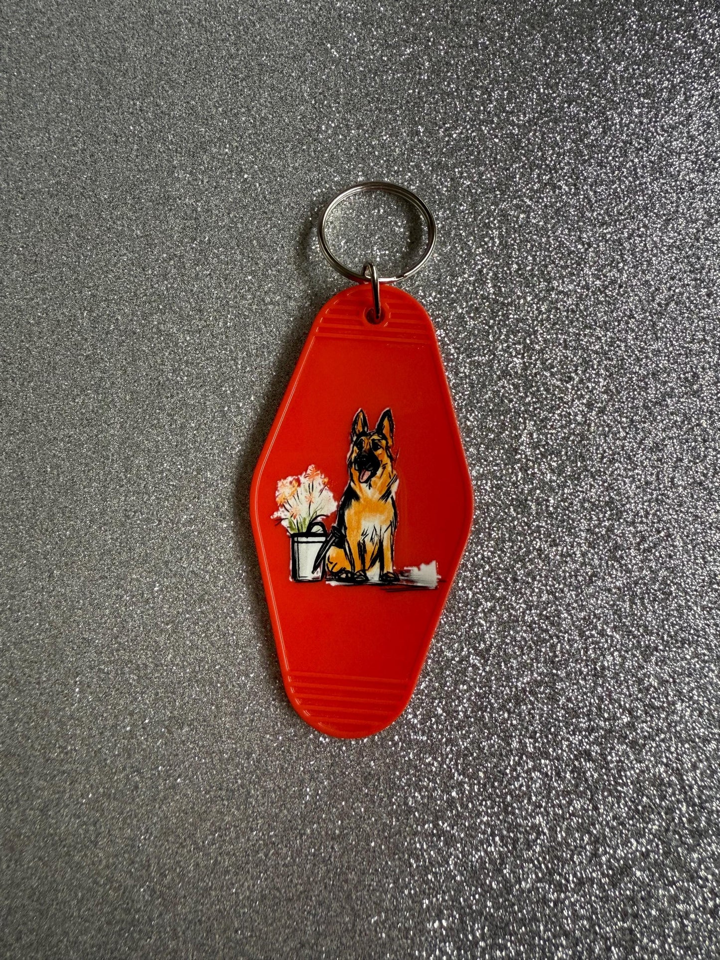 German Shepherd Keyring – Dog Lover Gift – German Shepherd Keychain for Her or Him – Pet Memorial Gift – Cute German Shepherd Accessory