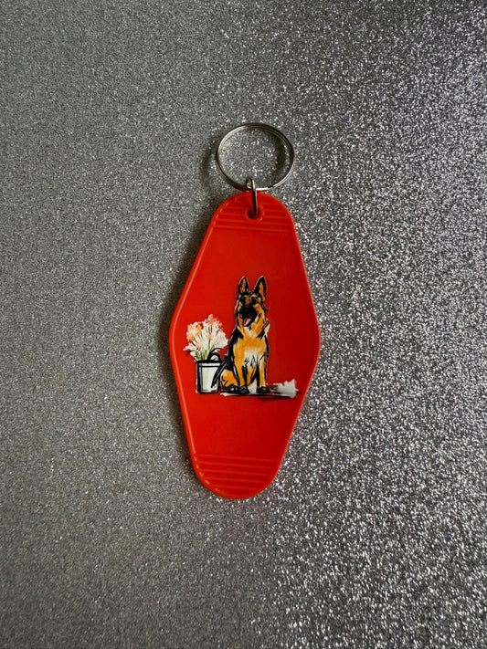 German Shepherd Keyring – Dog Lover Gift – German Shepherd Keychain for Her or Him – Pet Memorial Gift – Cute German Shepherd Accessory