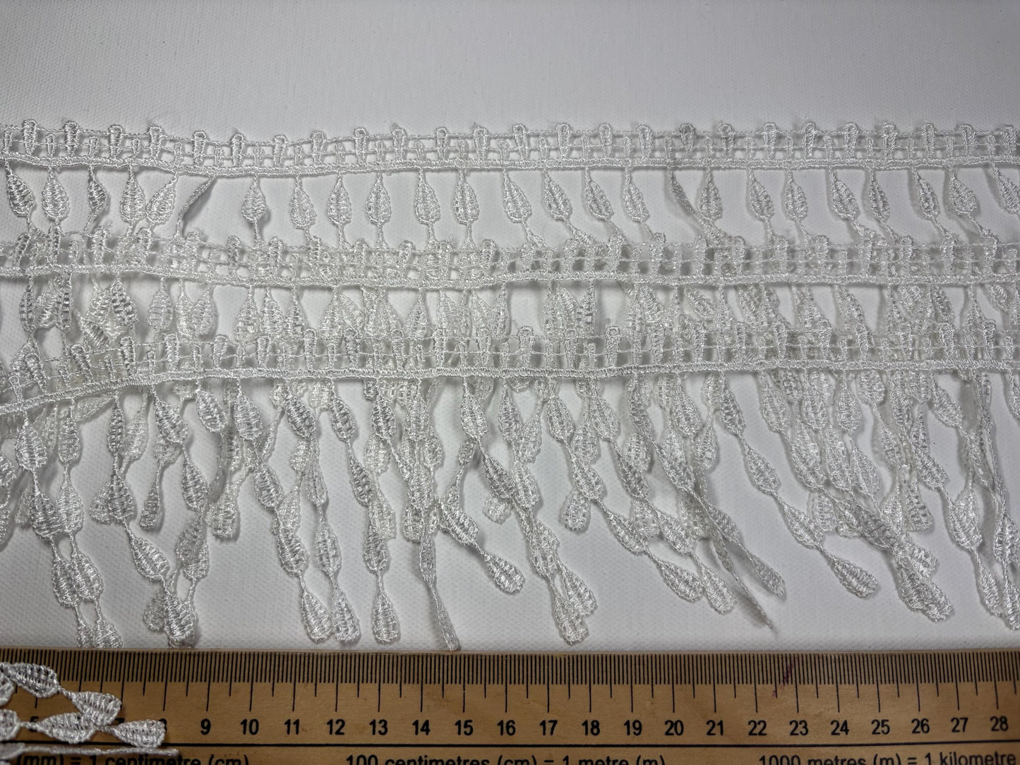 Antique Lace Edge – Perfect for Sewing, Embellishments, Crafting, and Home Decor – Delicate Floral Design White Wedding droplet lace trim