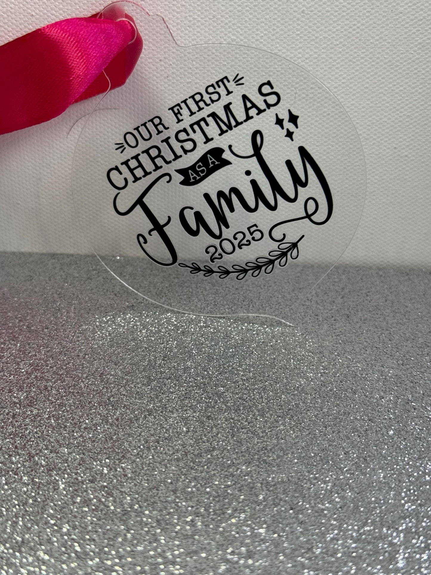 First Christmas as a Family Tree Decoration – Family Christmas –  Gift – Personalised 2025 Keepsake - couples gift