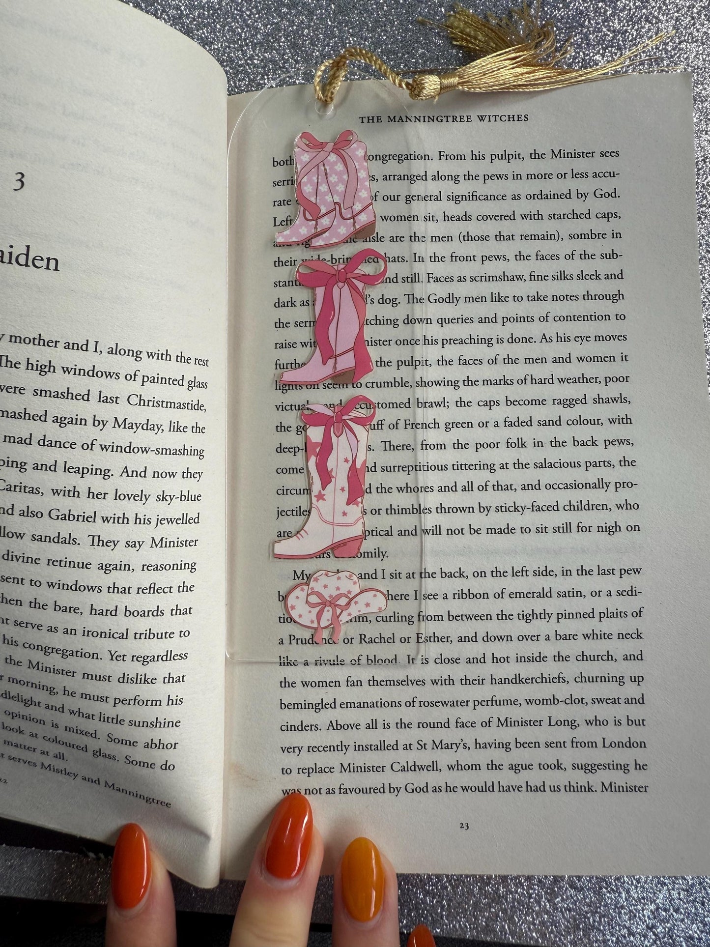 Cowgirl Acrylic Bookmark