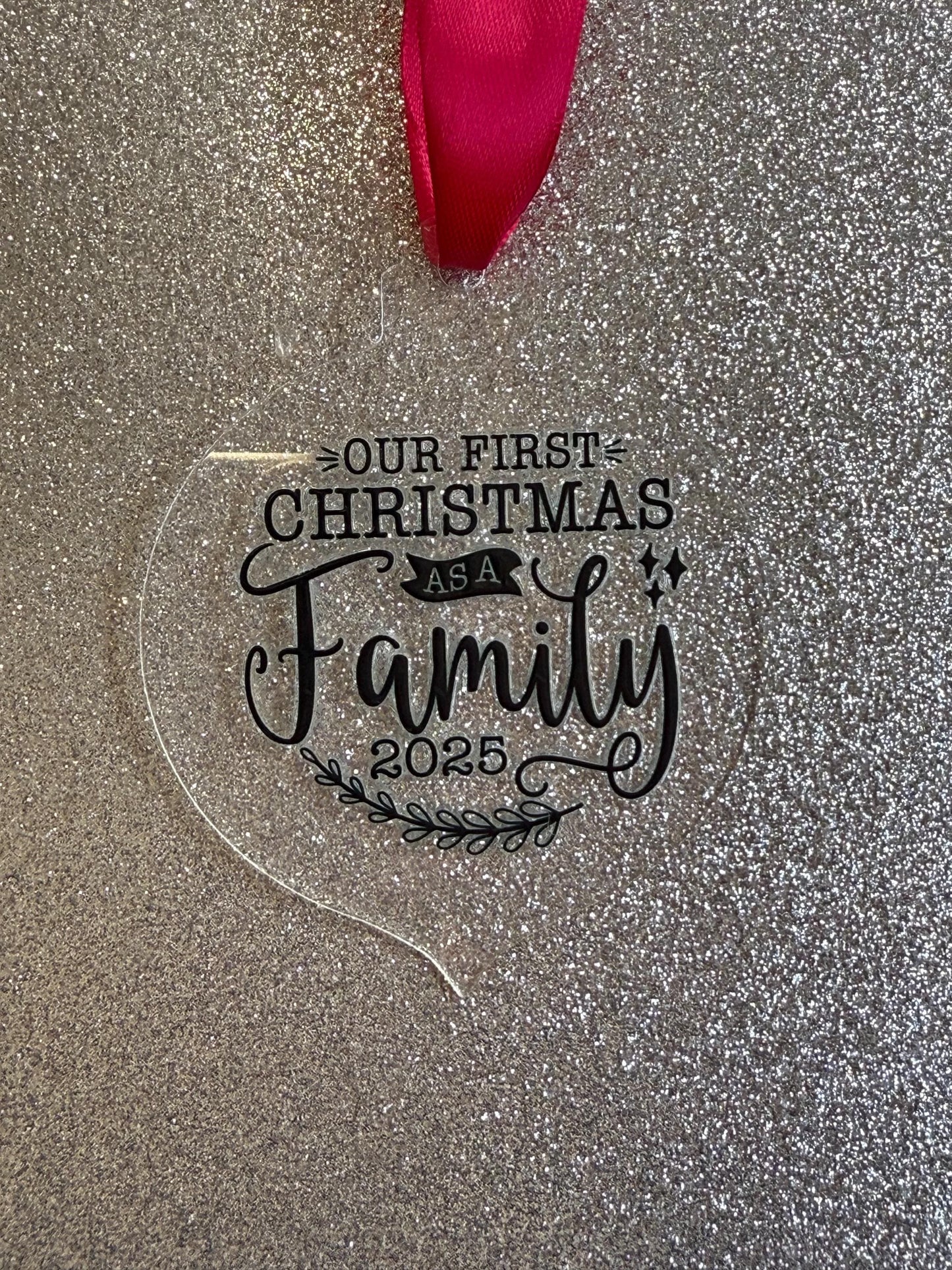 First Christmas as a Family Tree Decoration – Family Christmas –  Gift – Personalised 2025 Keepsake - couples gift