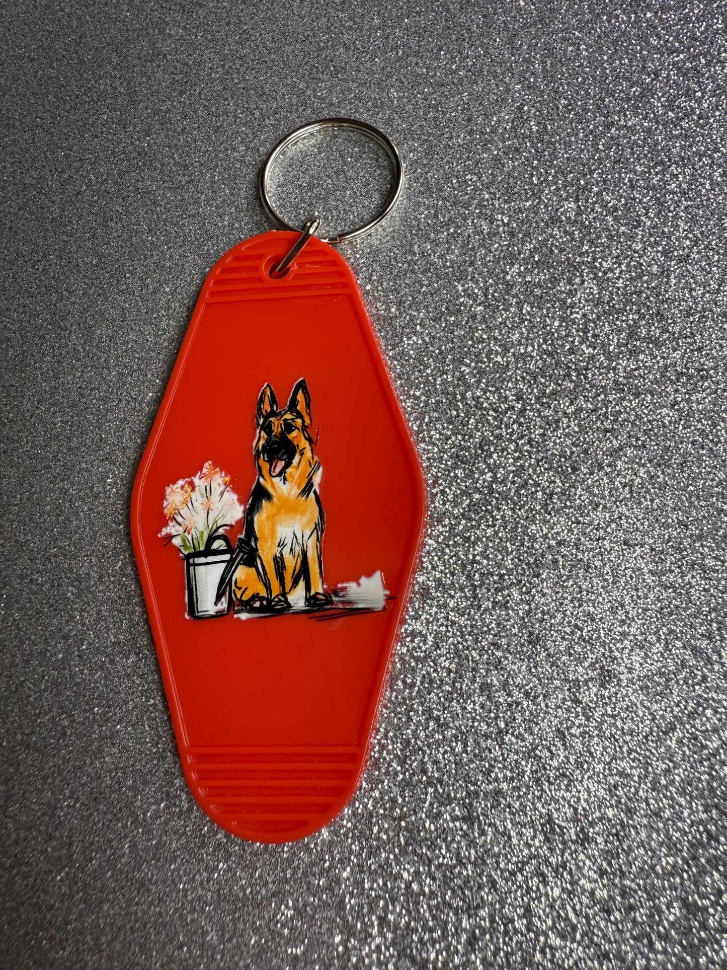 German Shepherd Keyring – Dog Lover Gift – German Shepherd Keychain for Her or Him – Pet Memorial Gift – Cute German Shepherd Accessory