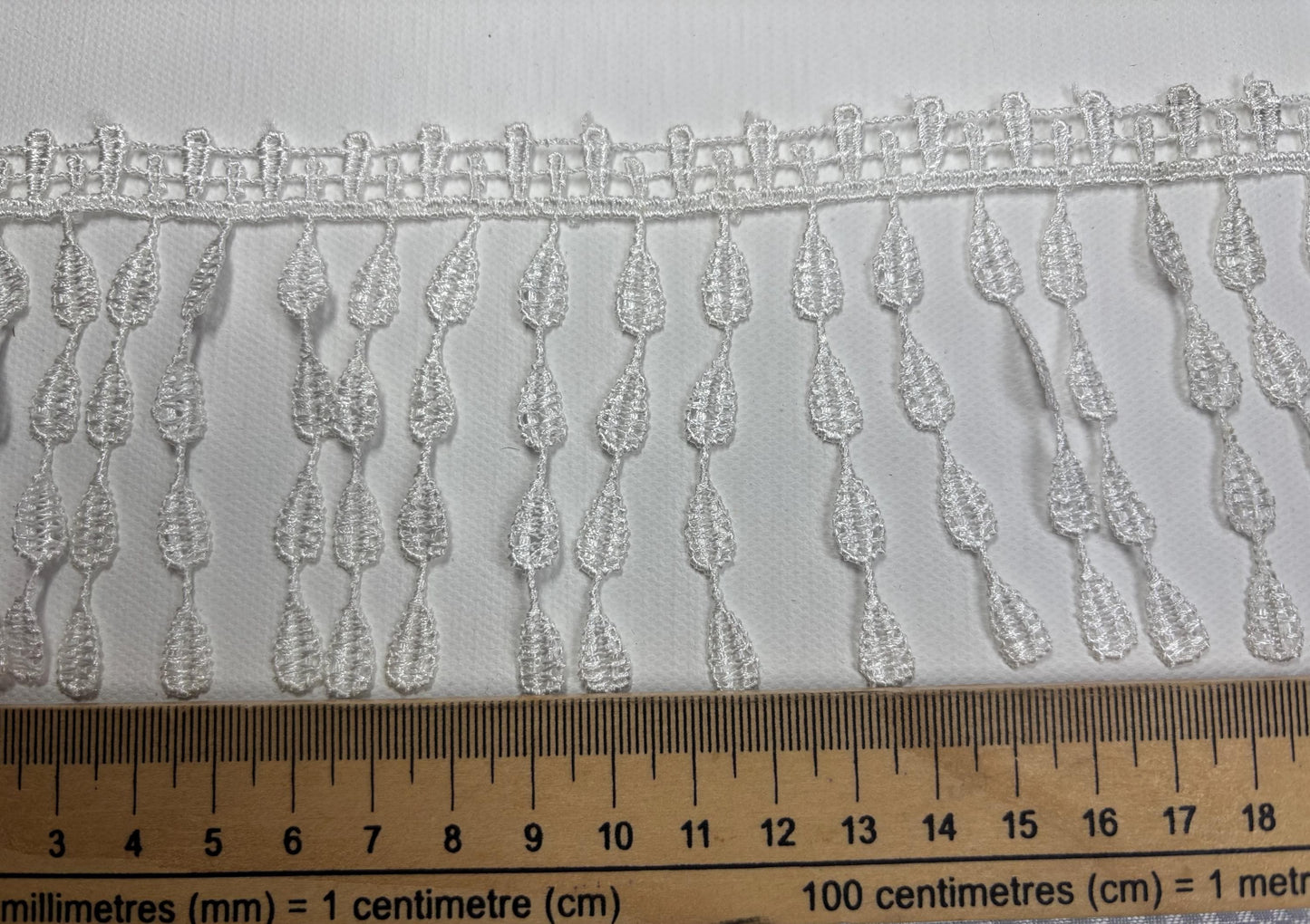 Antique Lace Edge – Perfect for Sewing, Embellishments, Crafting, and Home Decor – Delicate Floral Design White Wedding droplet lace trim