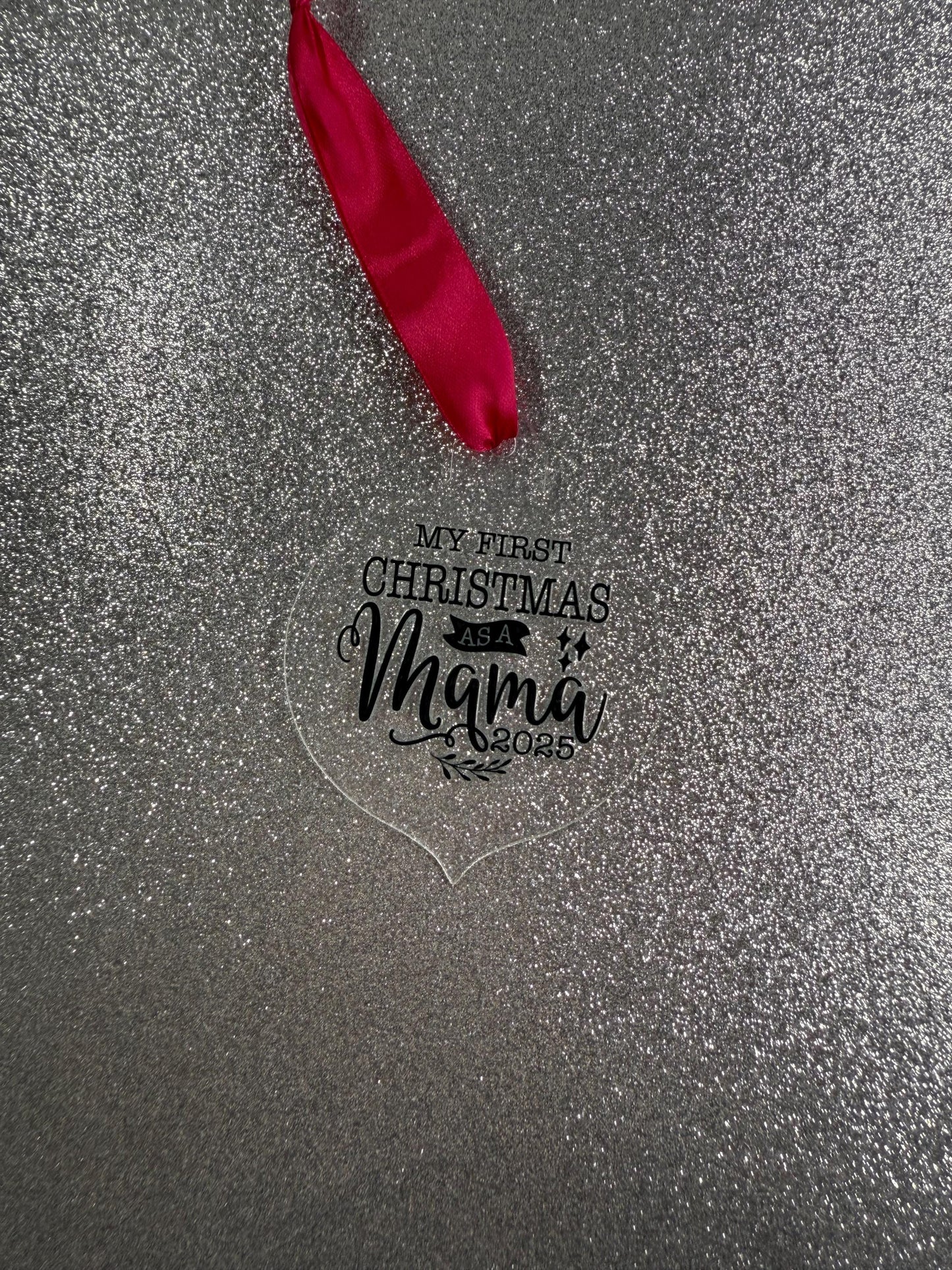 First Christmas as a Mama Tree Decoration – First Christmas Mum – Parent Gift – Personalised 2025 Keepsake