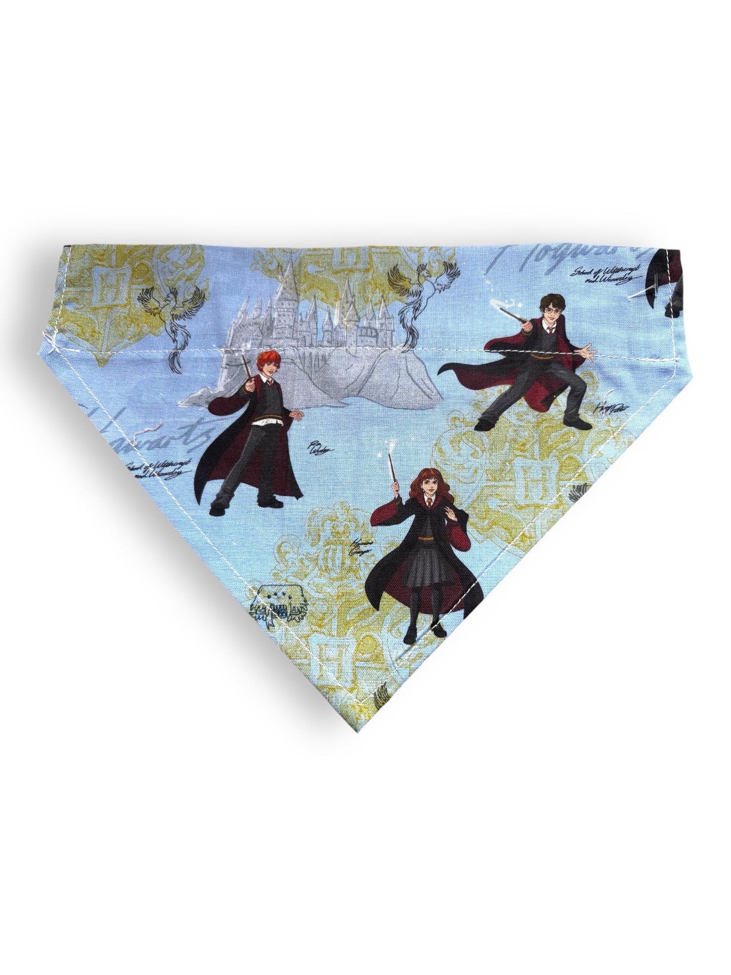 Cute and Stylish Dog Bandana ‘The character' for Puppies, Small & Medium Dogs – Soft Cotton Fabric – Multiple Patterns and personalisation