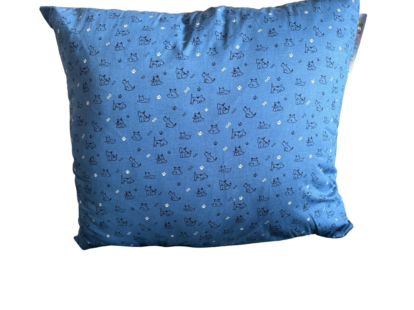 Handmade Navy dog and cat cushions in multiple sizes