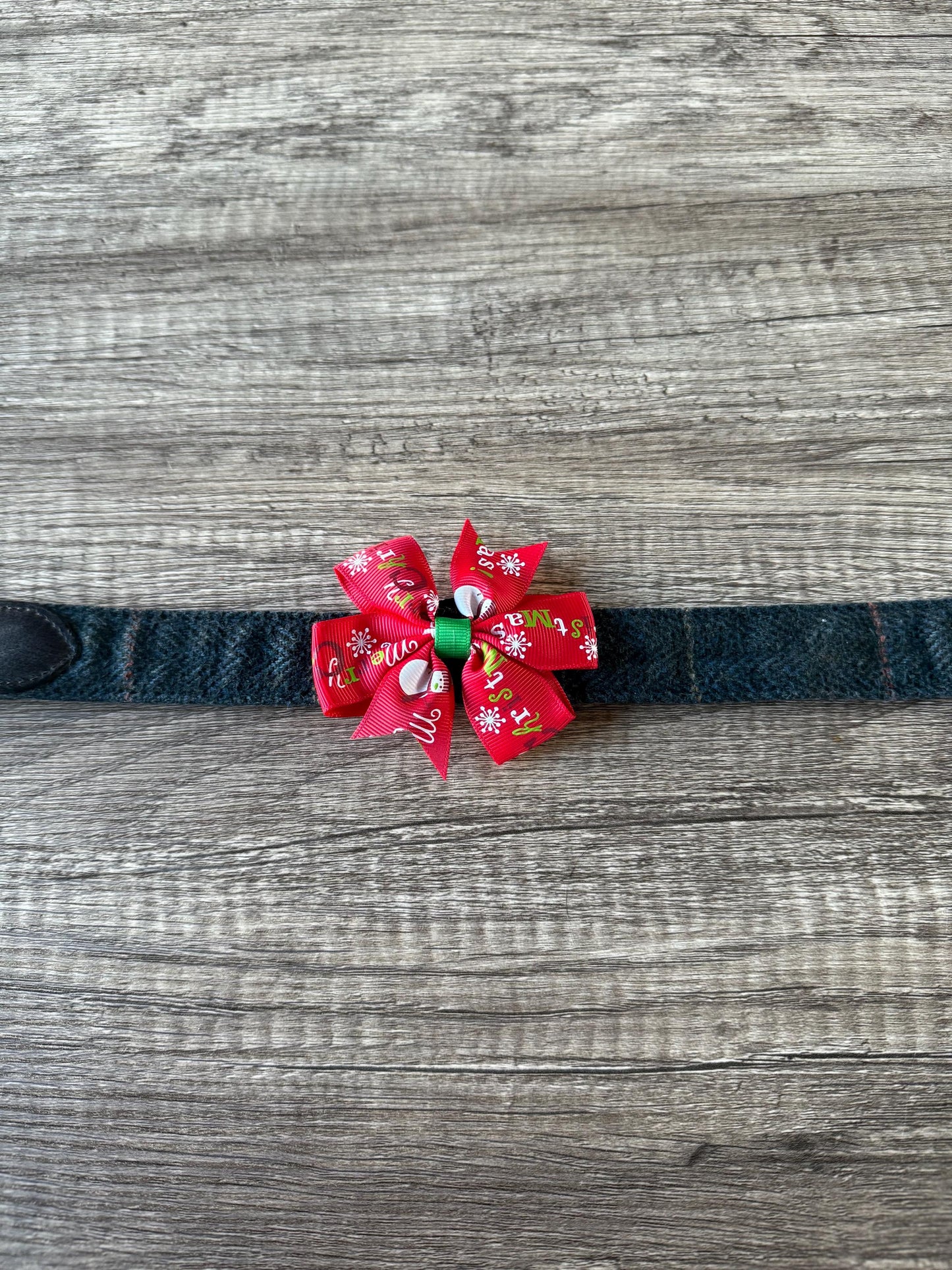 Christmas Dog Collar Bow | Limited Edition Pet Accessory | Ribbon Bow  | Festive Dog Collar Add-On |  Pet Costume