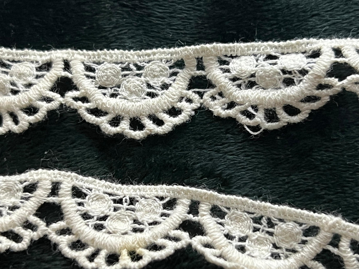 White cotton lace trim