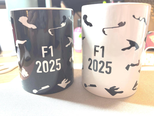 Formula One 2025 Race track Mug | Racing Circuits Mug | F 1 gifts | Hamilton | Norris | Cars | Gift Ideas | Formula Racing