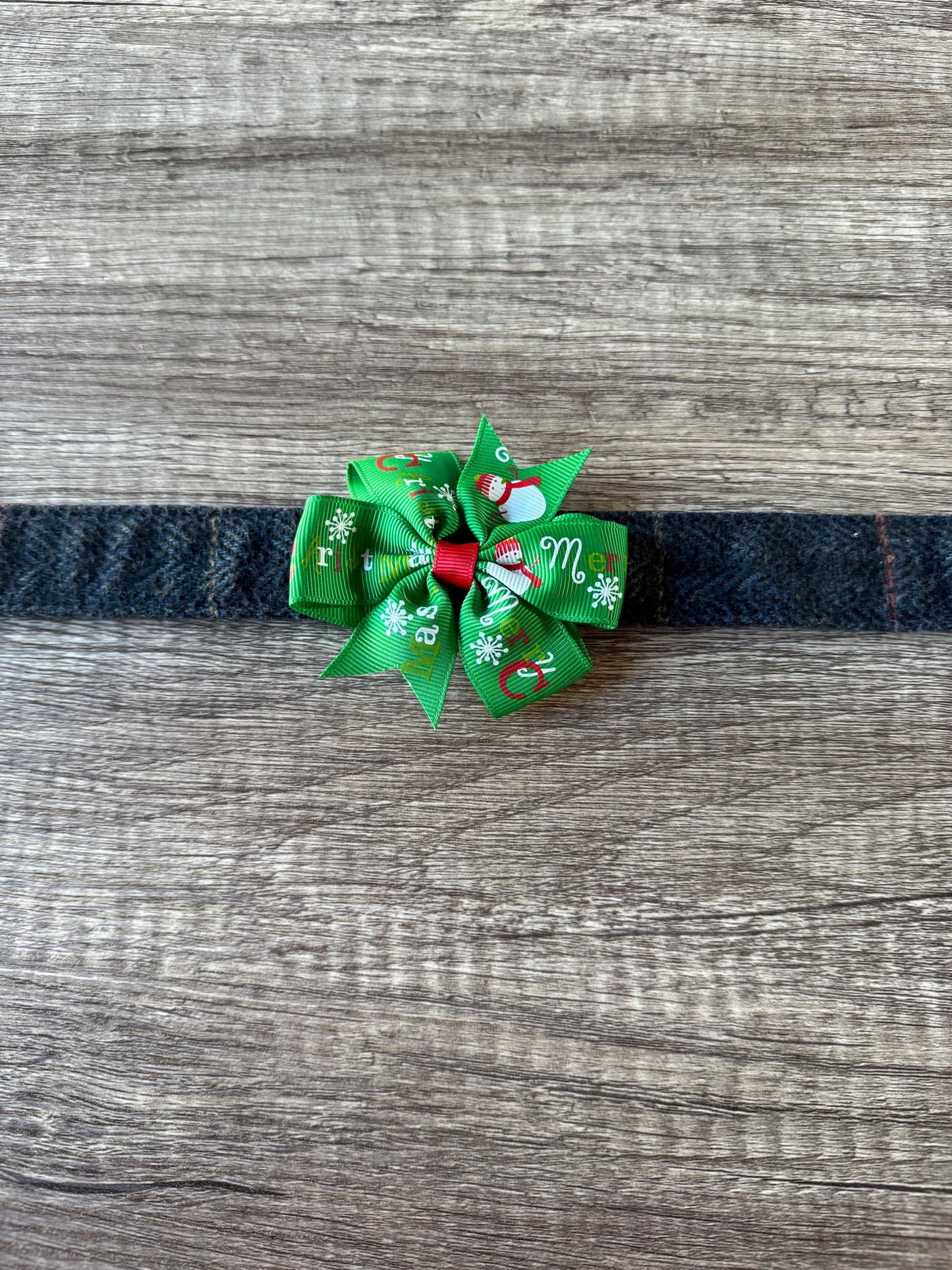 Christmas Dog Collar Bow | Limited Edition Pet Accessory | Ribbon Bow  | Festive Dog Collar Add-On |  Pet Costume