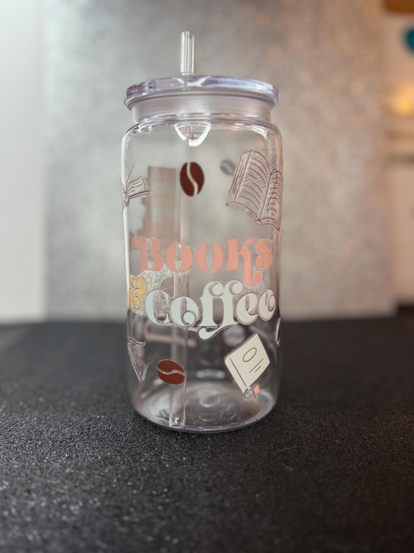 Books and Coffee Cold Cup