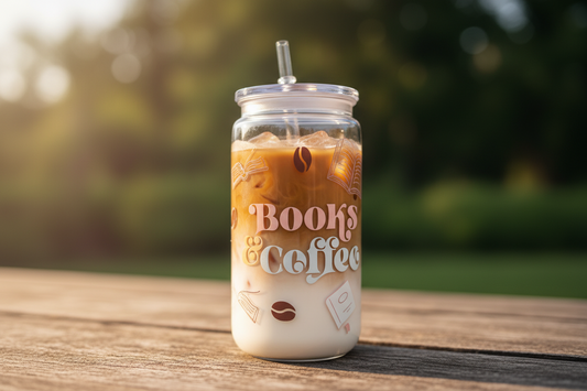 Books and Coffee Cold Cup