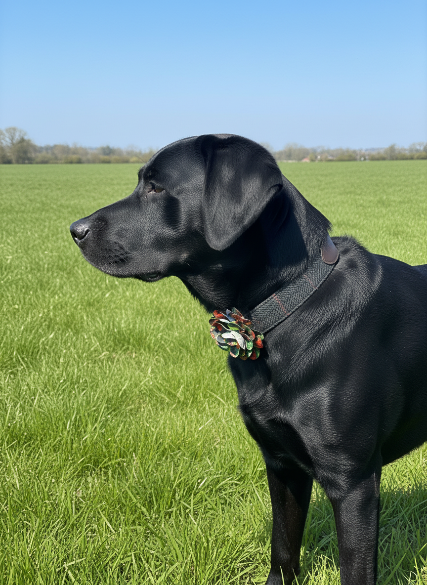 Autumn Dog Collar Flower | Limited Edition Pet Accessory | Autumnal Fabric Flower for Dog Collars | Handmade Seasonal Pet Decoration UK