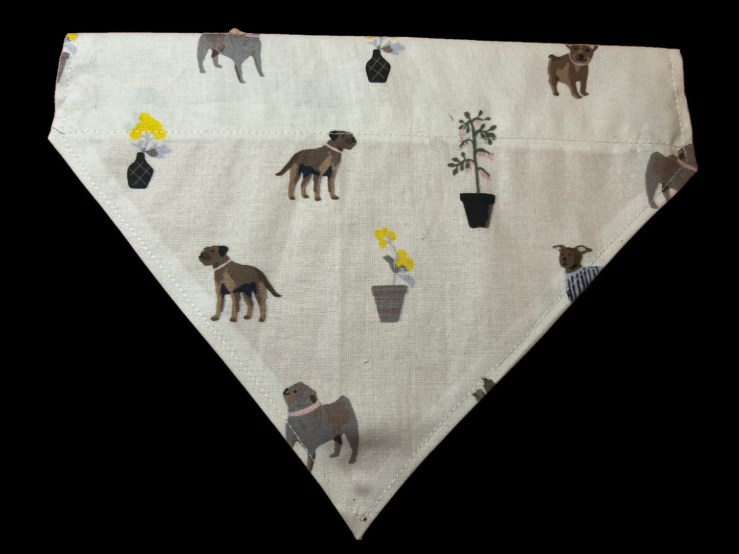Spring/ Easter Dog Bandana with dogs and flowers